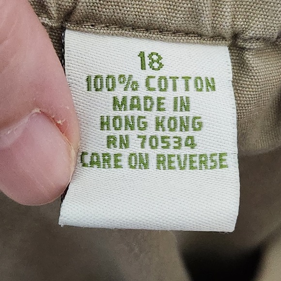 Orvis Tan A-Line 100% Cotton Pull on Women's Plus Size Skirt 18 - Picture 3 of 8